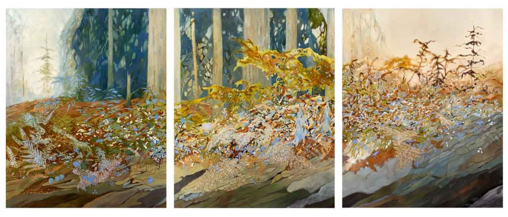 Memento Vivere | oil on panel, 60 x 48" each panel, 60 x 146" as a triptych with 1" spaceAvailable at Smith and Vallee Gallery, Edison, WA